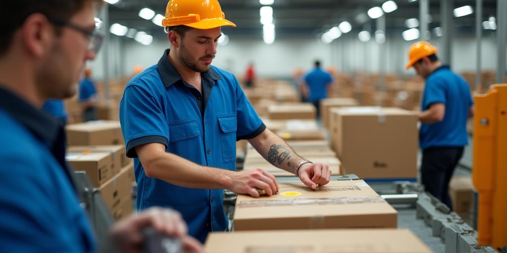 Pracownicy kompletujący zamówienia e-commerce